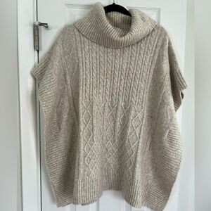 Loft sleeveless oversized turtle neck sweater